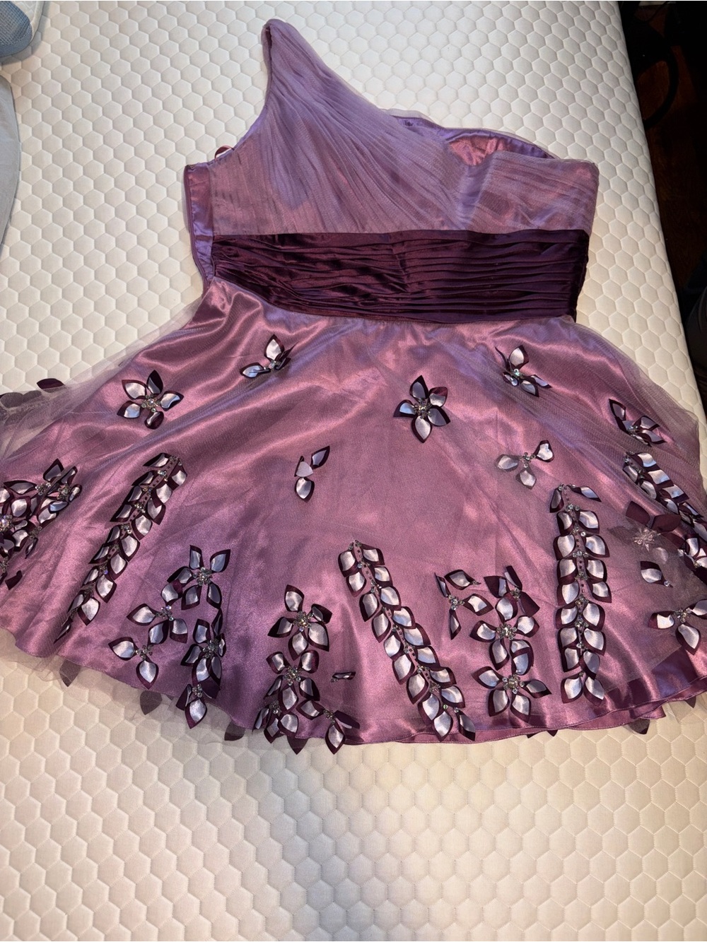 Annabelle Lilac One-Shoulder Embellished Party Dress